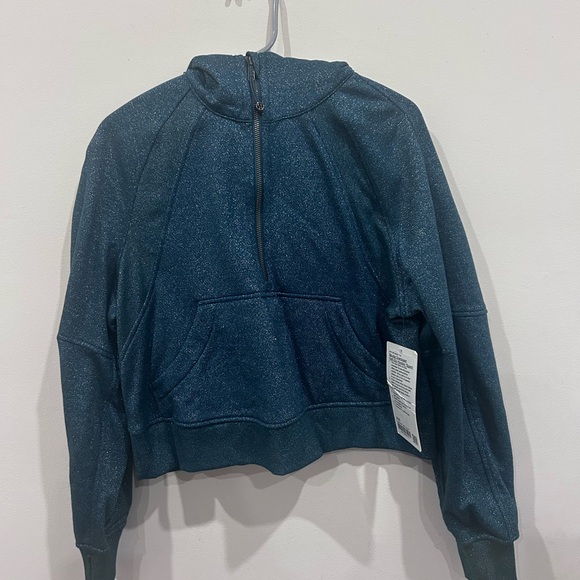 NWT Lululemon Sparkly Green Half-Zip Scuba Hoodie in Spark Special Edition XS/S - Picture 6 of 8